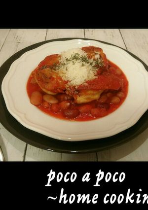 クリスマスやお弁当に鶏のトマトビーンズ煮-レシピのメイン写真
