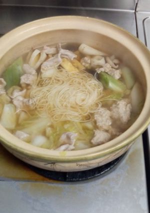 素麺と鶏肉だんごの鍋-レシピのメイン写真
