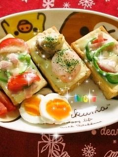 簡単 厚揚げピザ-レシピのメイン写真