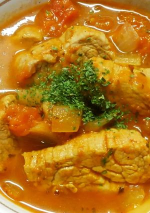 簡単！ごちそう♪豚ヒレ肉のトマト煮込み♡-レシピのメイン写真