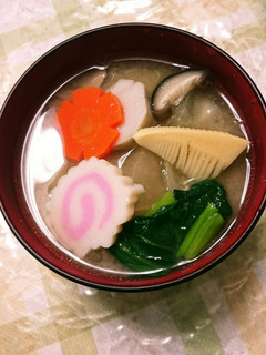 おせちに☆味噌味のお雑煮♪だしから~-レシピのメイン写真