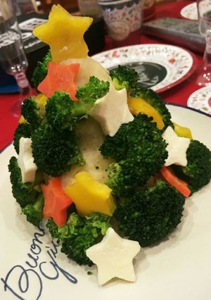 ポテトサラダでクリスマスツリー♬*ﾟ☆#-レシピのメイン写真