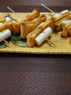 ネギと油揚げの串焼き(^_^)/-レシピのメイン写真