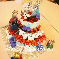 アナと雪の女王ケーキ♡Xmas-レシピのメイン写真