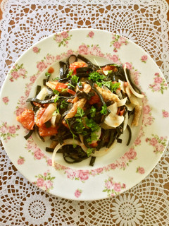 イカ墨のタリアテッレ・鰯トマトソース-レシピのメイン写真