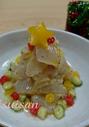 ☆クリスマス☆鯛のカルパッチョ-レシピのメイン写真
