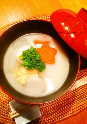 簡単！我が家の白味噌お雑煮-レシピのメイン写真