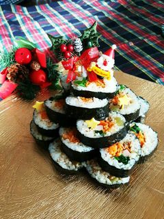 積み重ねて!ツリーキンパ!-レシピのメイン写真