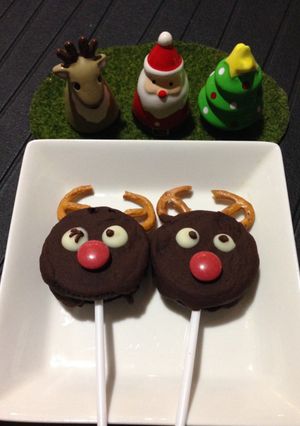 ☆*:.オレオでトナカイのケーキポップス-レシピのメイン写真