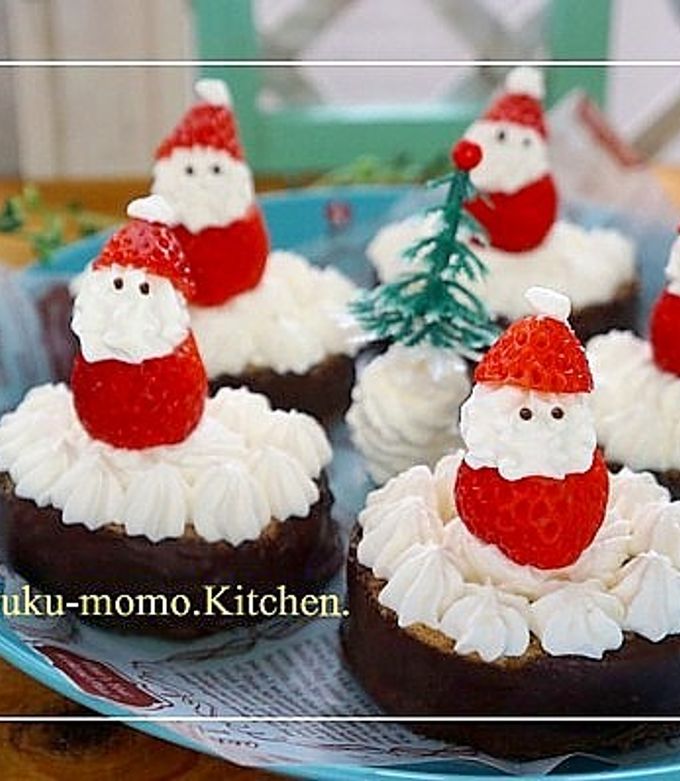 食品サンプルXmasチョコロールケーキ＆シカさんシュークリーム