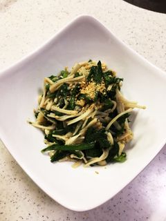 麺つゆで簡単!春菊とえのきのお浸し-レシピのメイン写真