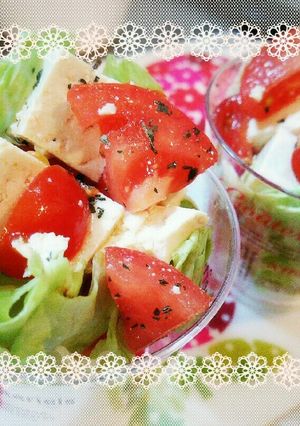 ＊塩豆腐とトマトのカップサラダ＊-レシピのメイン写真
