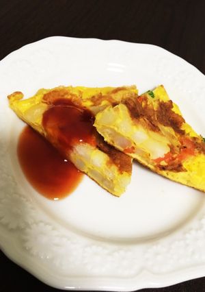 ある物で簡単スパニッシュオムレツ☆-レシピのメイン写真
