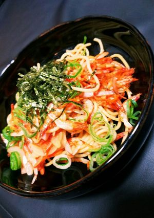 余ったパスタで海鮮焼きそば♡桜エビ-レシピのメイン写真