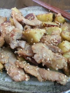 鶏肉とさつま芋のこってり炒め-レシピのメイン写真