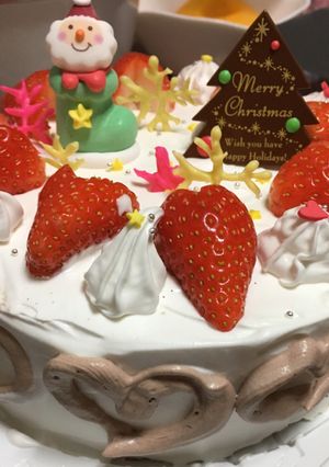 クリスマスケーキフルーツたくさんデコ-レシピのメイン写真
