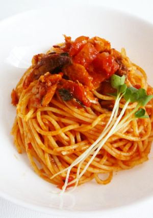 さばとトマトのパスタ-レシピのメイン写真