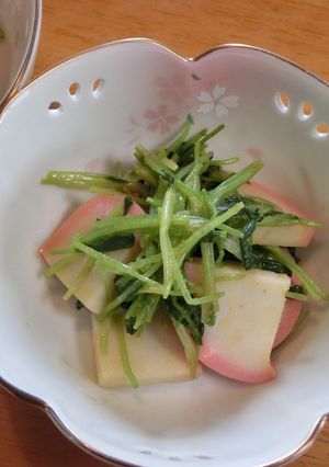 三つ葉とかまぼこの辛子醤油-レシピのメイン写真
