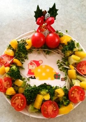 ベジタブルクリスマスリース☆サラダ-レシピのメイン写真