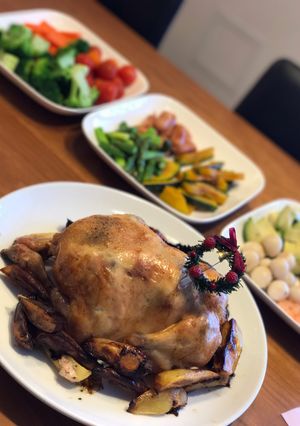 チキンの丸焼き ブルグル詰め-レシピのメイン写真
