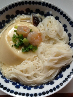 茶碗蒸し素麺カルボナーラ(温麺・冷麺)-レシピのメイン写真
