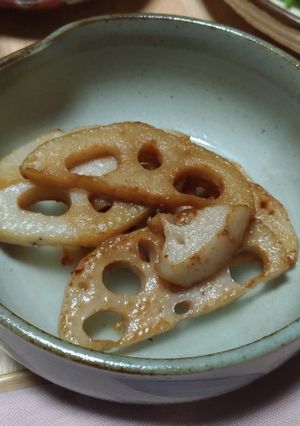 鴨脂でれんこんソテー-レシピのメイン写真