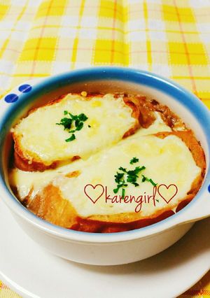 飴色玉ねぎ無しで♡オニオングラタンスープ-レシピのメイン写真