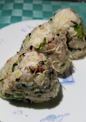 江戸東京野菜「三河島菜」とシラスおにぎり-レシピのメイン写真