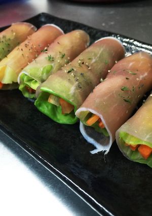 簡単前菜!生ハムのサラダ巻き-レシピのメイン写真