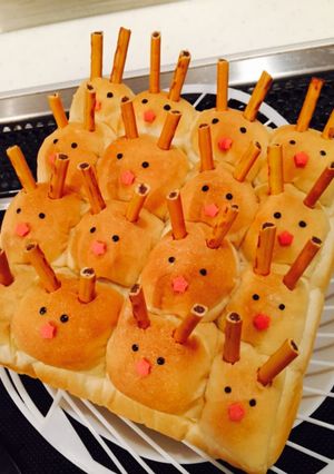 トナカイ ちぎりパン クリスマス-レシピのメイン写真
