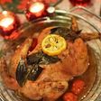 クリスマス丸鶏ローストチキンローリエデコ