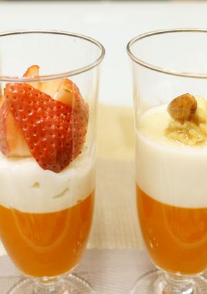 栄養満点❤野菜生活とヨーグルト2層ゼリー-レシピのメイン写真