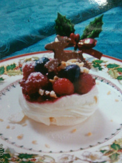 クリスマスのデザートにX'masパブロバ-レシピのメイン写真