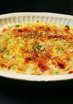 厚切りベーコンと枝豆のマカロニグラタン-レシピのメイン写真