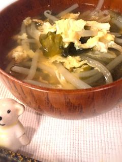 もやしとわかめの卵コンソメスープ-レシピのメイン写真
