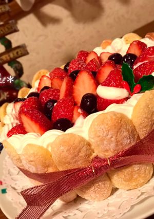 クリスマスにも☆シャルロットケーキ☆-レシピのメイン写真