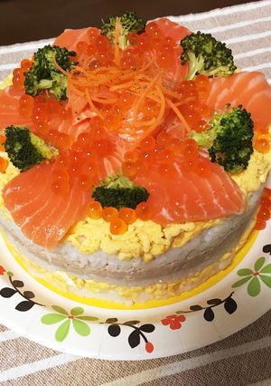 ひなまつりに！簡単！ケーキすし-レシピのメイン写真