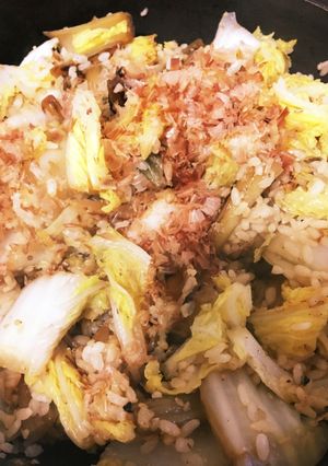 野沢菜と白菜のたっぷりゴマチャーハン-レシピのメイン写真