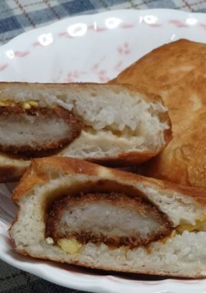 レンチンでパン生地★カツ丼ピロシキ♬-レシピのメイン写真