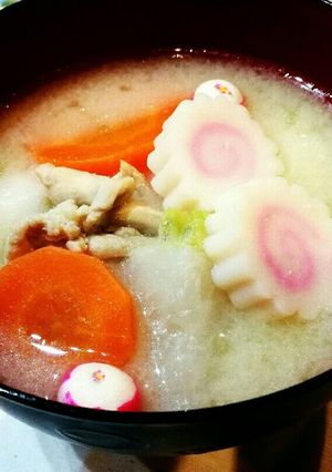 我が家特製！あんこもち入りお雑煮-レシピのメイン写真