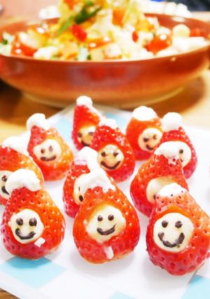簡単！クリスマスにイチゴのサンタクロース-レシピのメイン写真