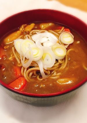 残りカレーのカレーそば!-レシピのメイン写真