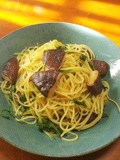 ☆水菜としいたけのアンチョビパスタ☆-レシピのメイン写真