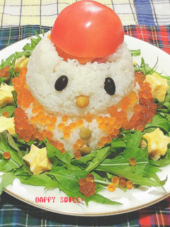 雪だるまのサラダ寿司♡-レシピのメイン写真