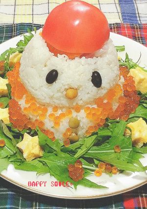 雪だるまのサラダ寿司♡-レシピのメイン写真