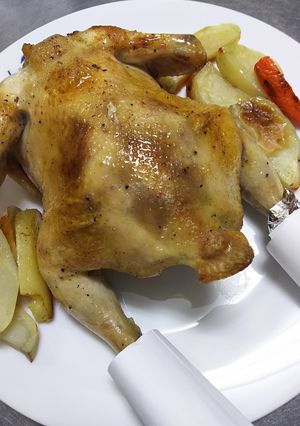 丸鶏のローストチキン-レシピのメイン写真