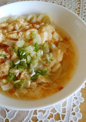 桜えびと卵のあんかけ年明けうどん-レシピのメイン写真