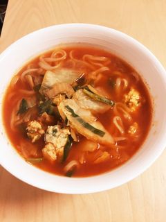 ビバ適当!鶏団子キムチうどん-レシピのメイン写真