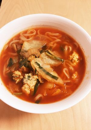 ビバ適当!鶏団子キムチうどん-レシピのメイン写真