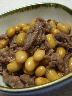 電子レンジで簡単☆大豆&牛肉煮♪-レシピのメイン写真